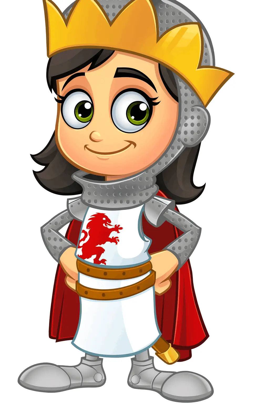 Lady Guinevere with hands on hips